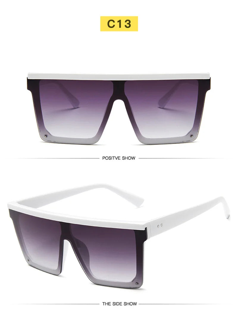 Flat Top Classic Square Sunglasses For Women