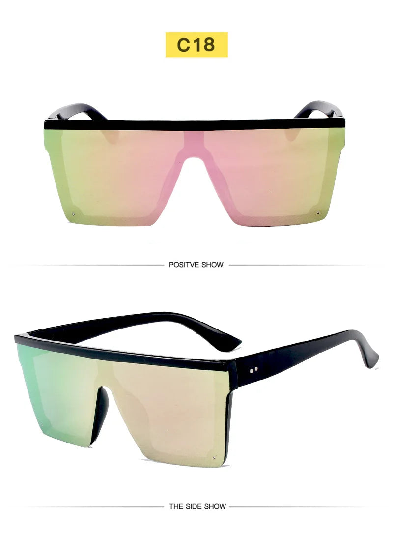 Flat Top Classic Square Sunglasses For Women