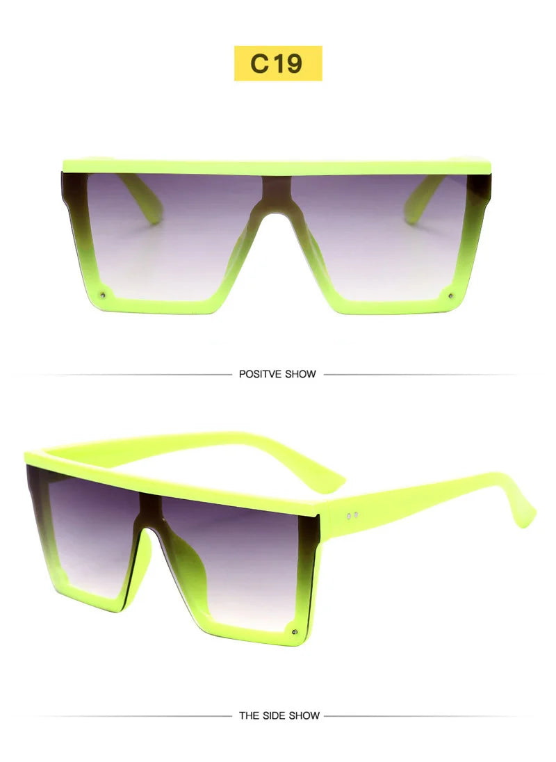 Flat Top Classic Square Sunglasses For Women