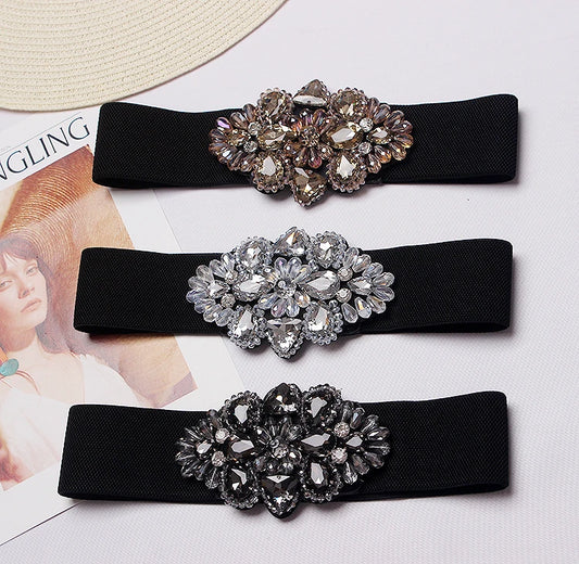 Crystal Wide Waistband Women Belts For Women