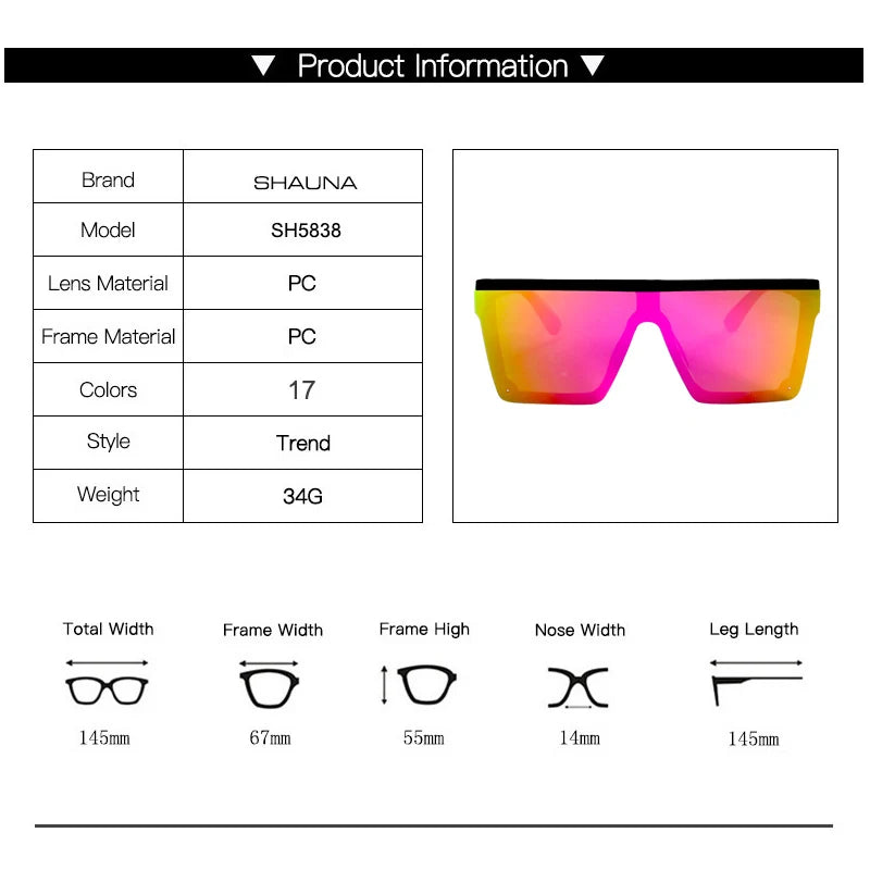 Flat Top Classic Square Sunglasses For Women