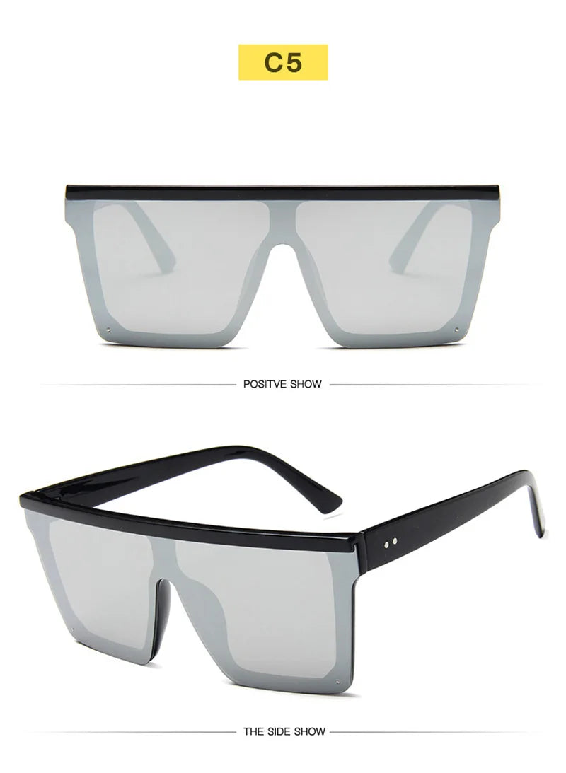 Flat Top Classic Square Sunglasses For Women