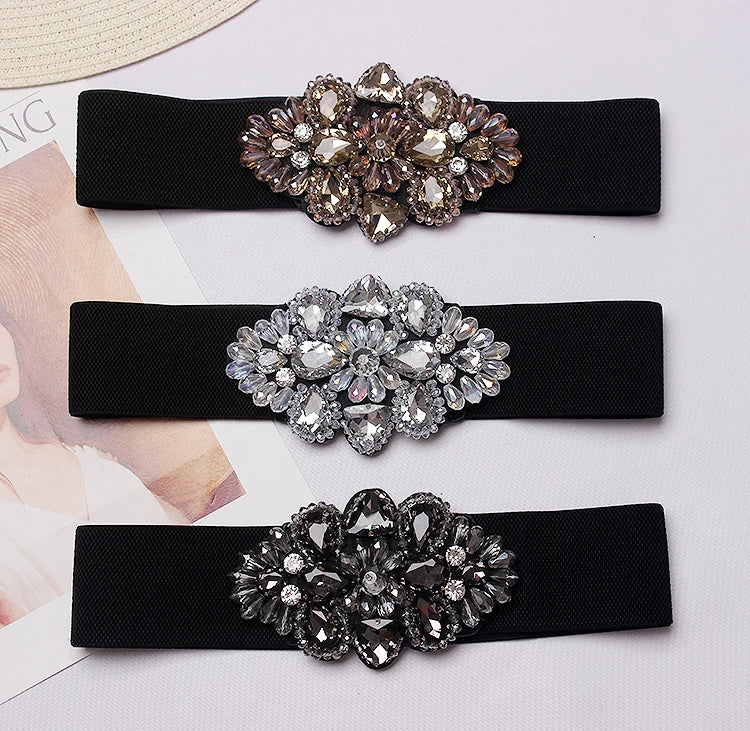 Crystal Wide Waistband Women Belts For Women