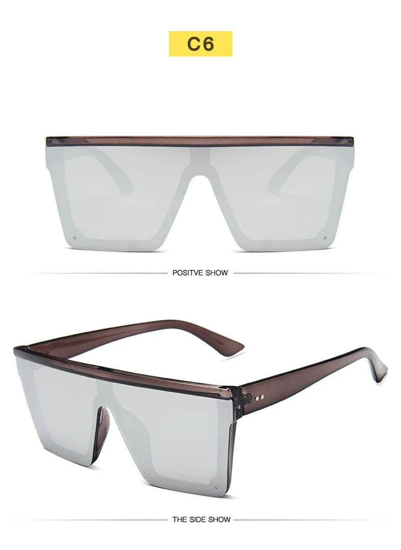 Flat Top Classic Square Sunglasses For Women