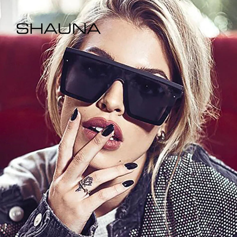 Flat Top Classic Square Sunglasses For Women