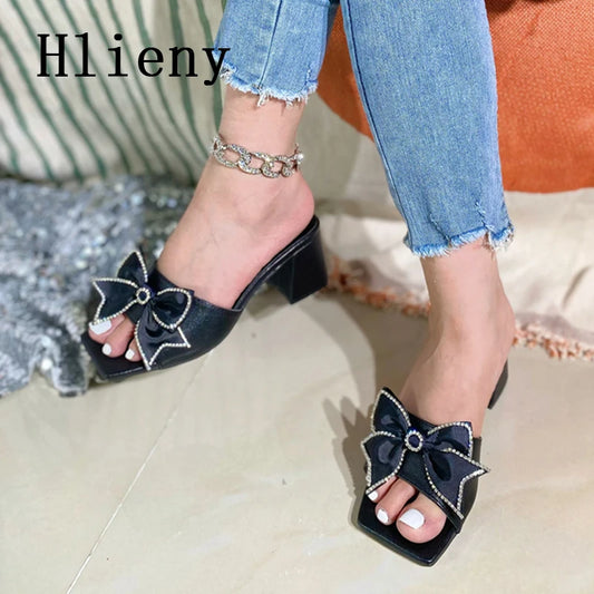 Elegant Bowknot Women Slide Slippers