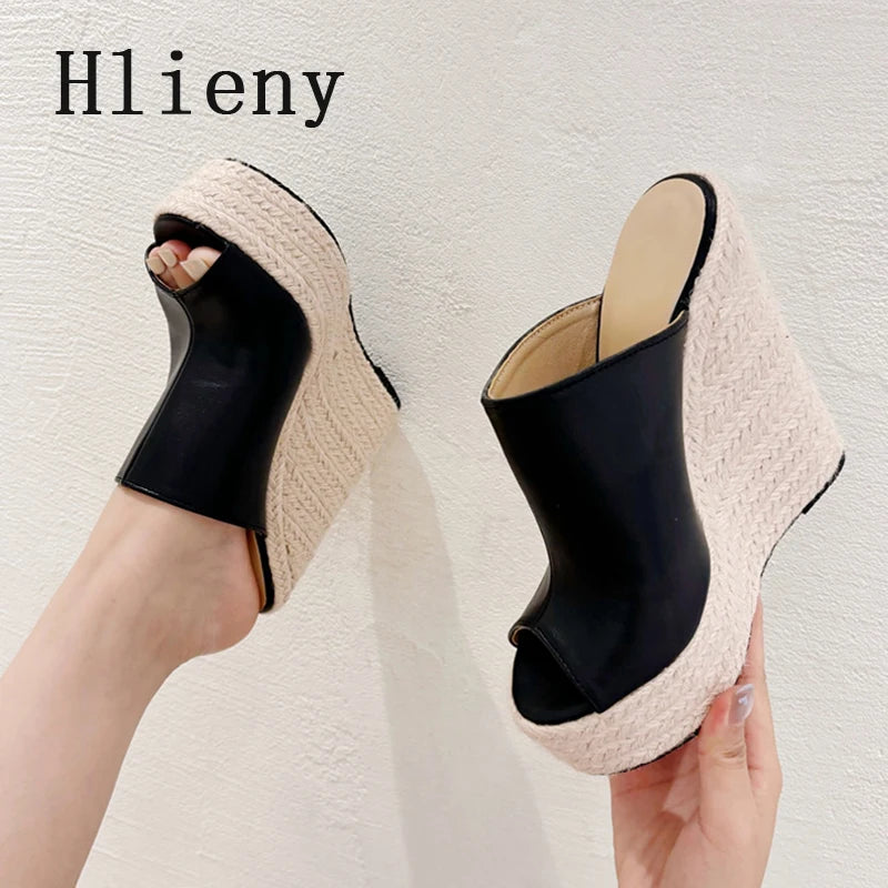 New Platform Wedges High Heels Slippers