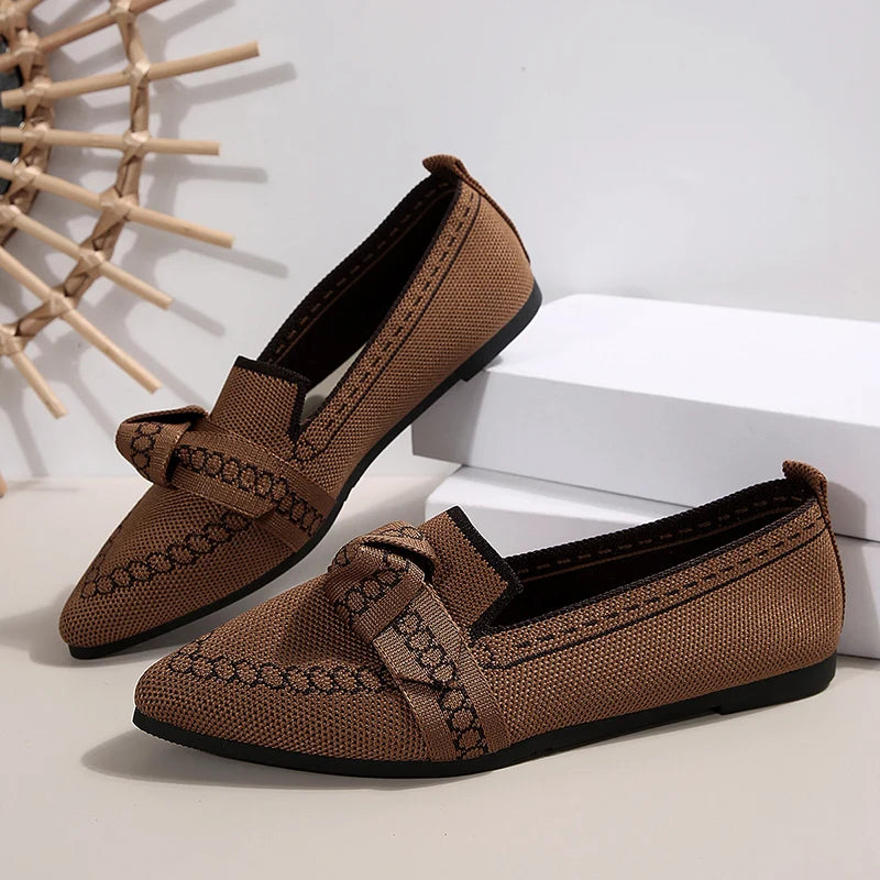 New Flat Knitted Mesh Breathable Loafers