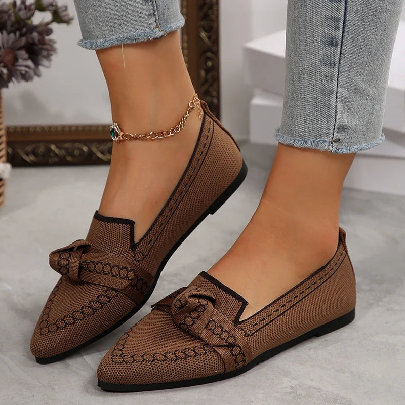 New Flat Knitted Mesh Breathable Loafers