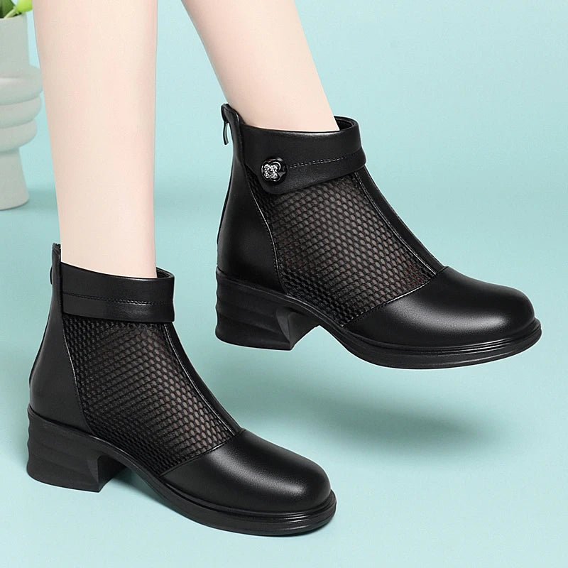 New Breathable Mesh Ankle Boots For Women