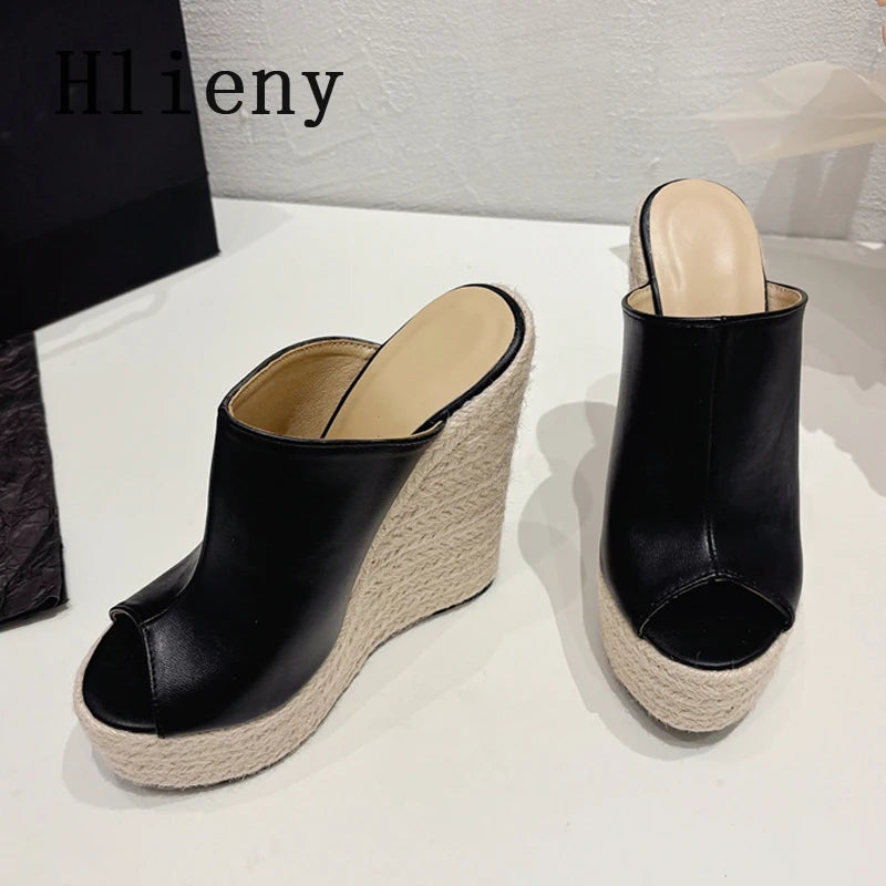 New Platform Wedges High Heels Slippers