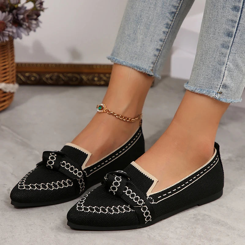 New Flat Knitted Mesh Breathable Loafers