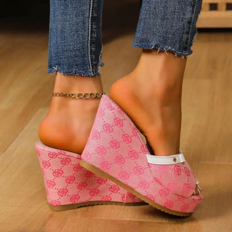 Wedge Fashion Heel Slippers For Women Fashion