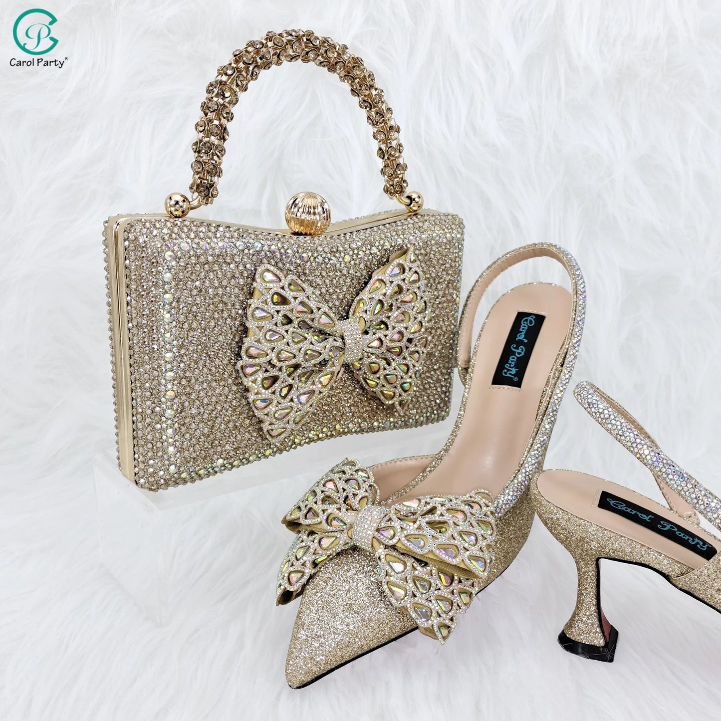 Butterfly-Knot Princess Style Bag & Heels