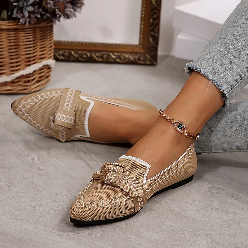 New Flat Knitted Mesh Breathable Loafers