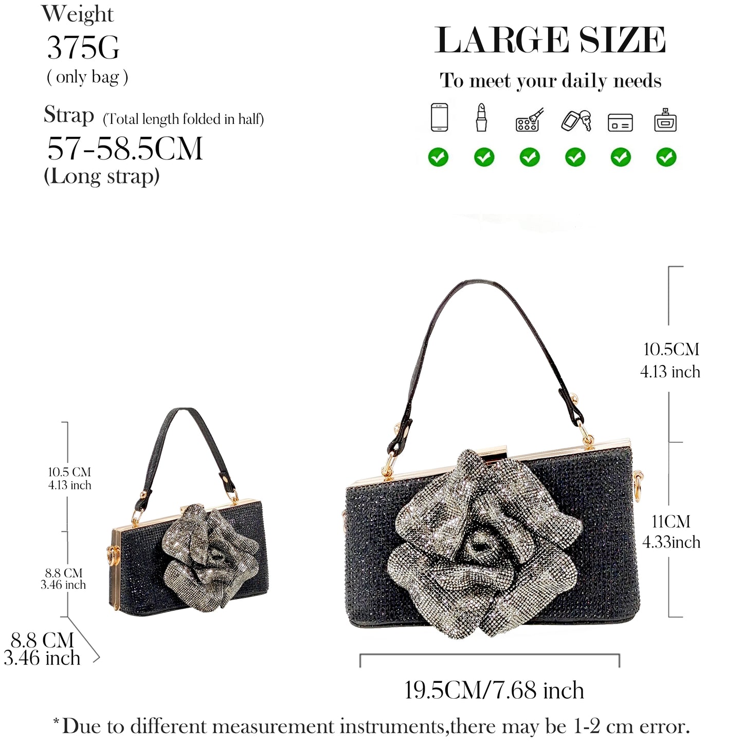 Large Flower Design Shoes & Bag For Women