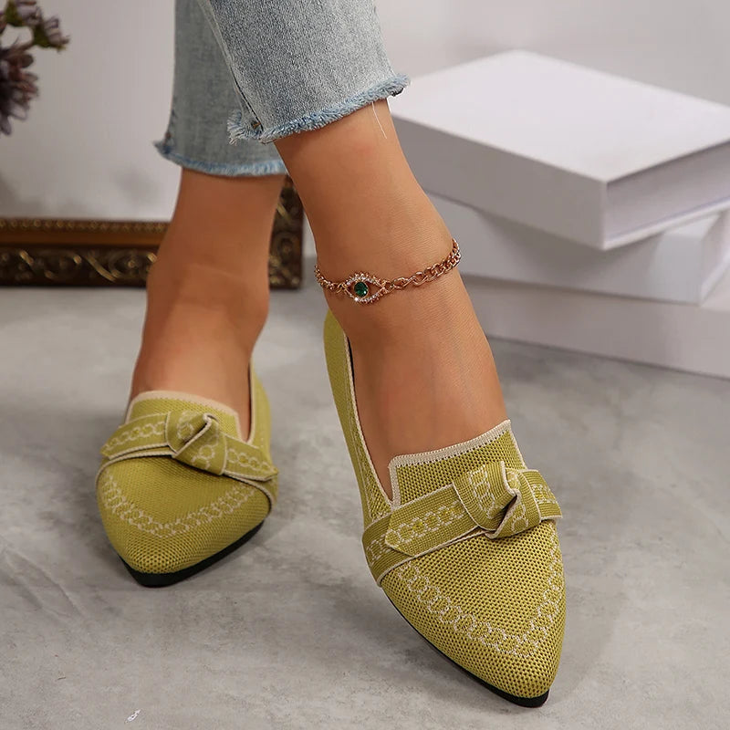 New Flat Knitted Mesh Breathable Loafers