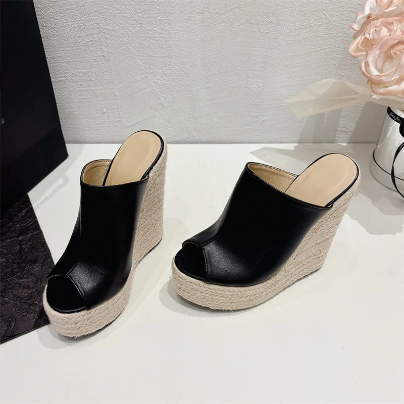 New Platform Wedges High Heels Slippers