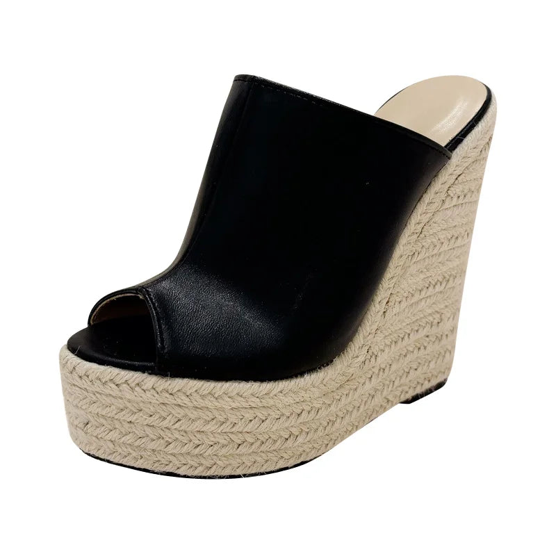 New Platform Wedges High Heels Slippers