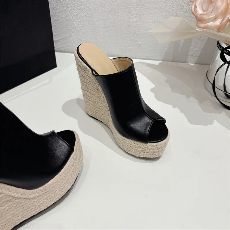 New Platform Wedges High Heels Slippers