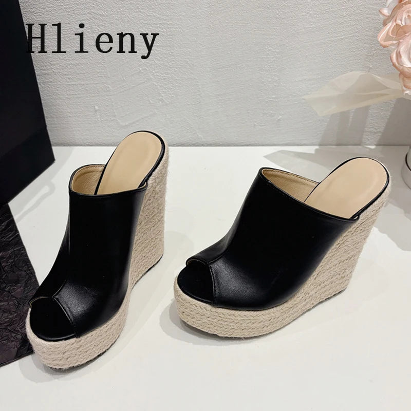 New Platform Wedges High Heels Slippers