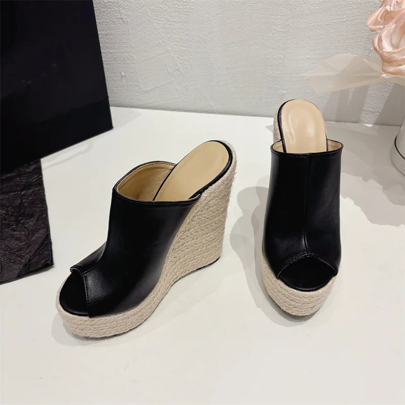 New Platform Wedges High Heels Slippers