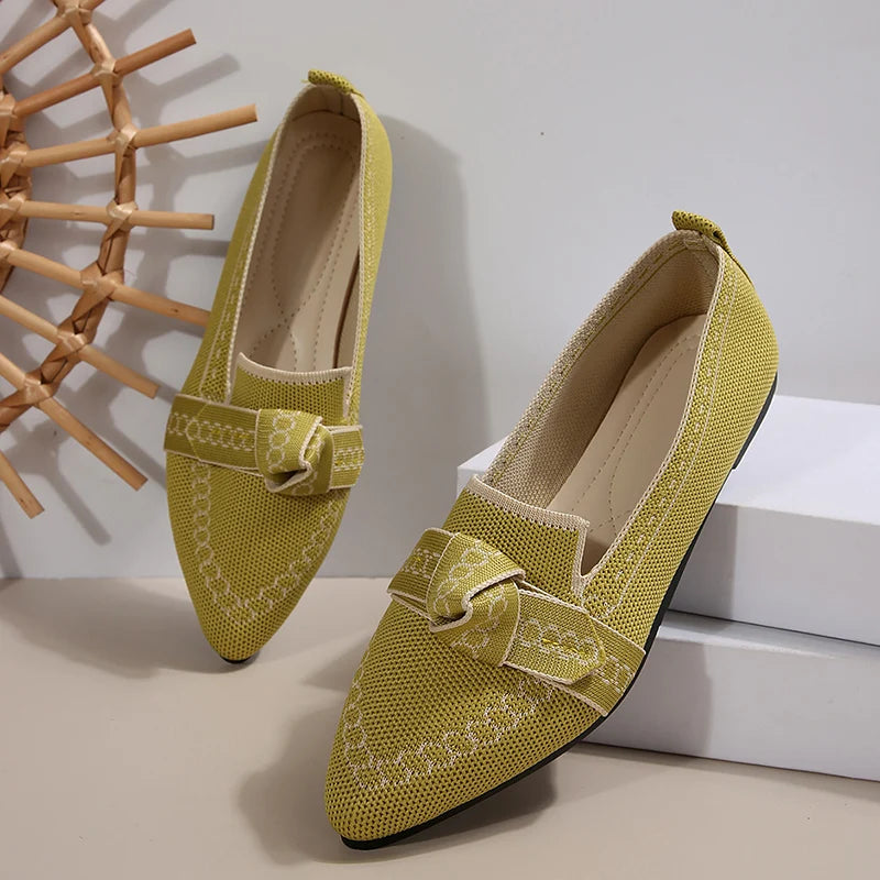 New Flat Knitted Mesh Breathable Loafers