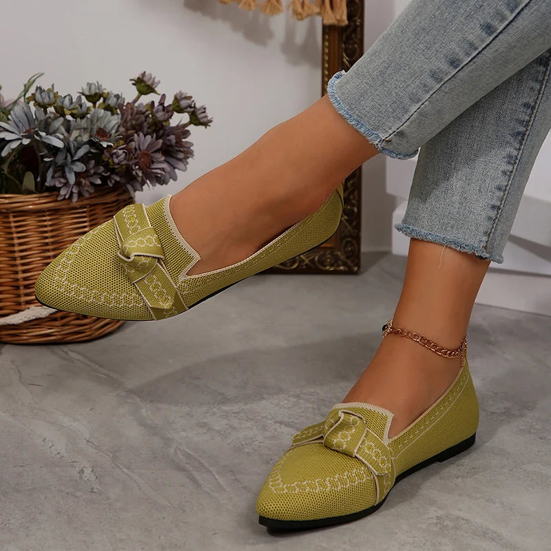 New Flat Knitted Mesh Breathable Loafers