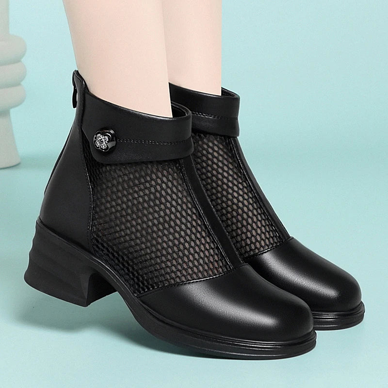 New Breathable Mesh Ankle Boots For Women