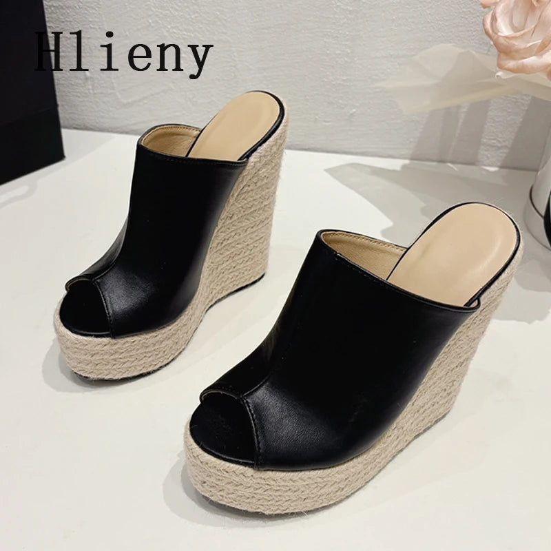 New Platform Wedges High Heels Slippers