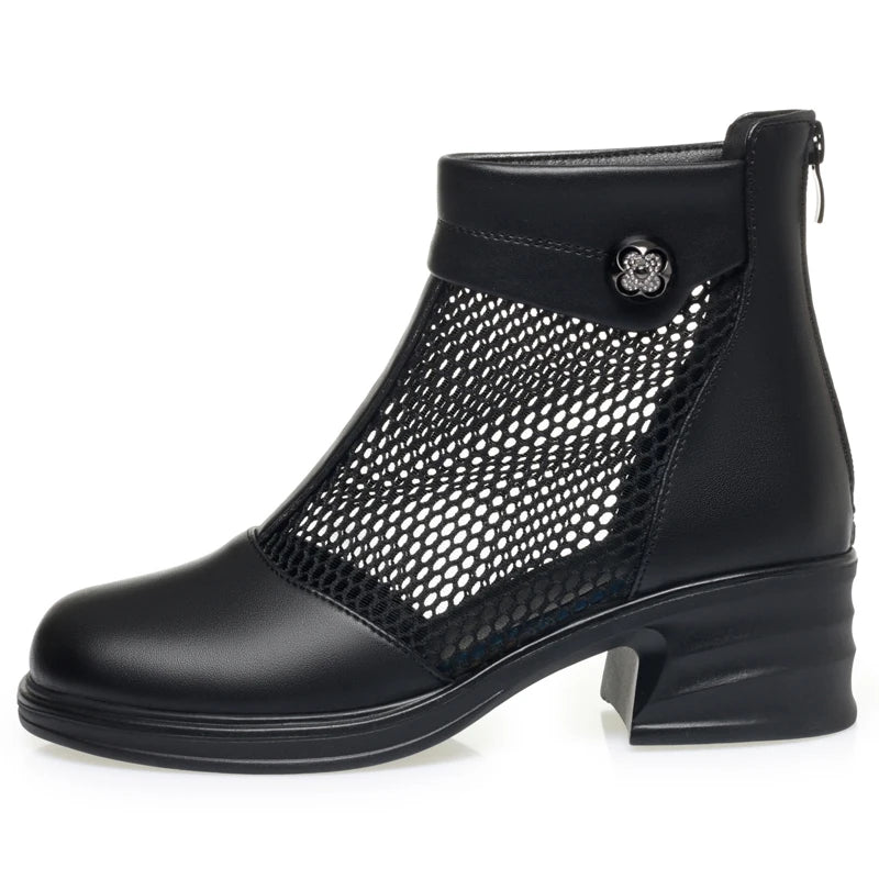 New Breathable Mesh Ankle Boots For Women