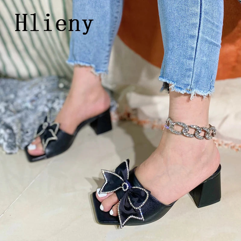 Elegant Bowknot Women Slide Slippers