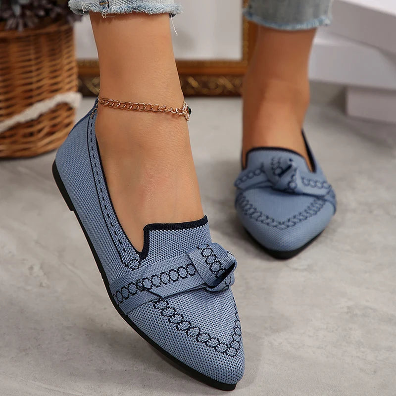 New Flat Knitted Mesh Breathable Loafers