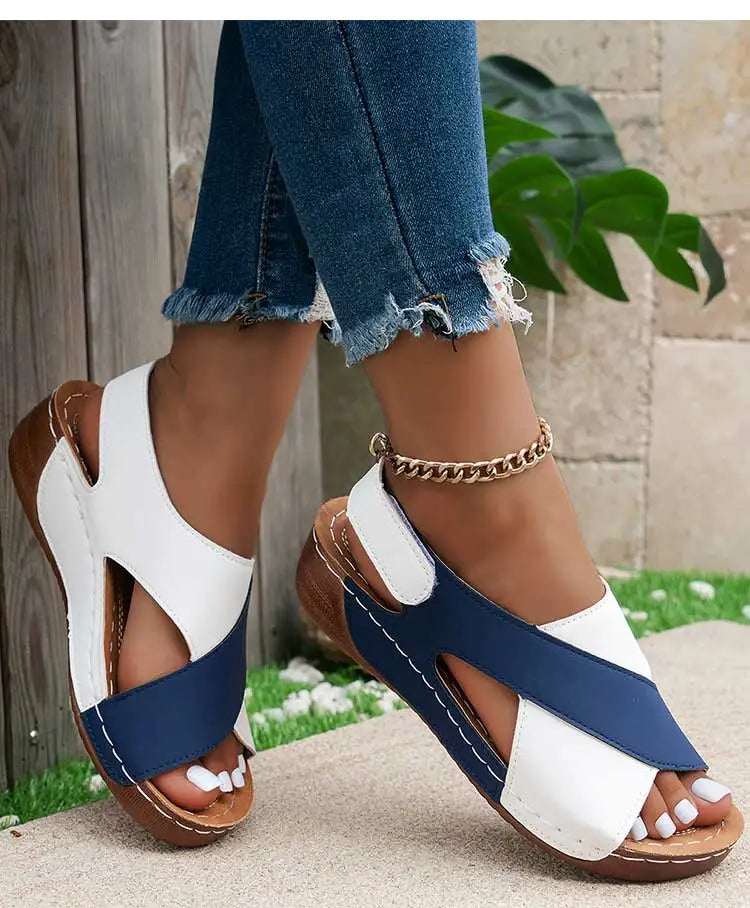 New Color Wedge Heel Sandals