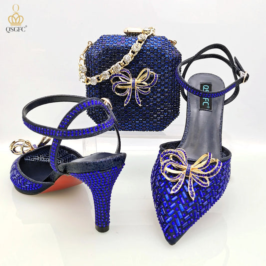 Fashionable Small Bag With Stiletto High-Heeled Sandals