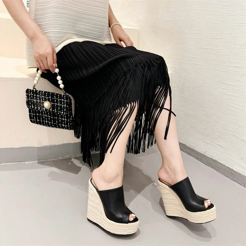 New Platform Wedges High Heels Slippers