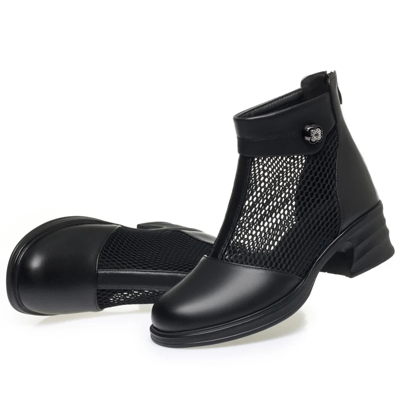 New Breathable Mesh Ankle Boots For Women