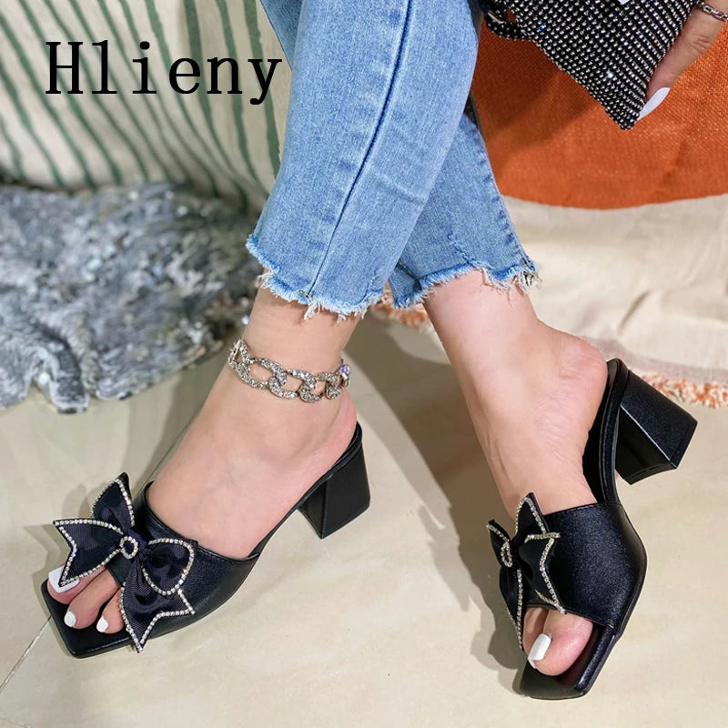 Elegant Bowknot Women Slide Slippers