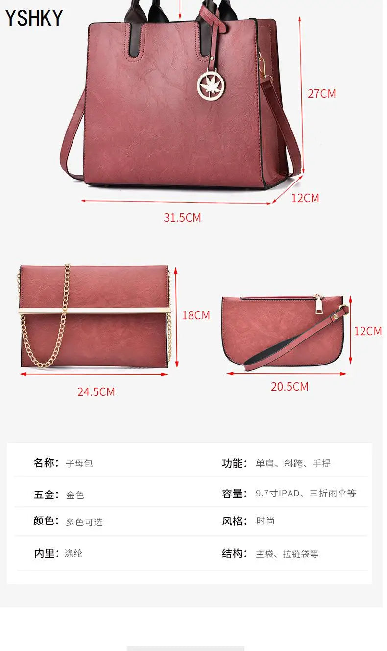 Three-Piece Set of Women's Bags