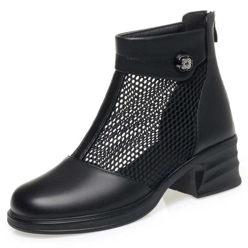 New Breathable Mesh Ankle Boots For Women