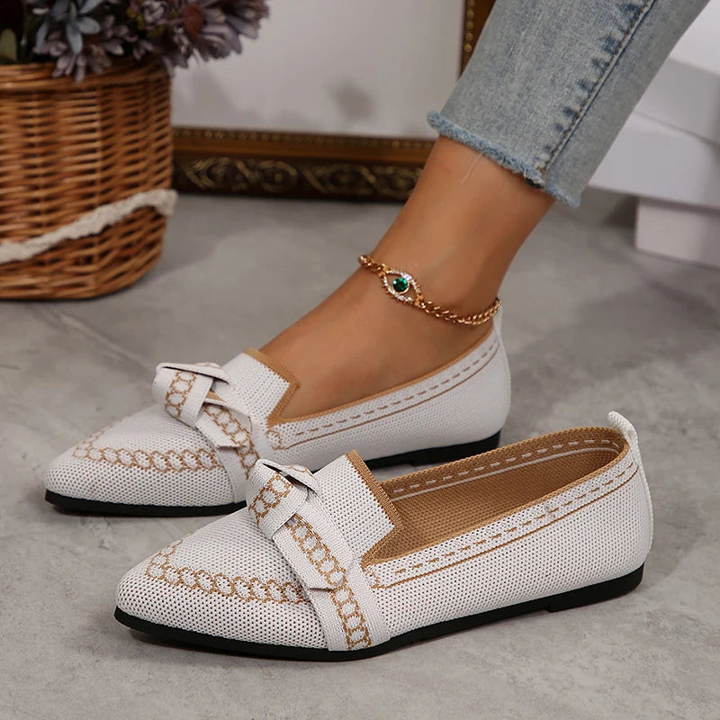 New Flat Knitted Mesh Breathable Loafers