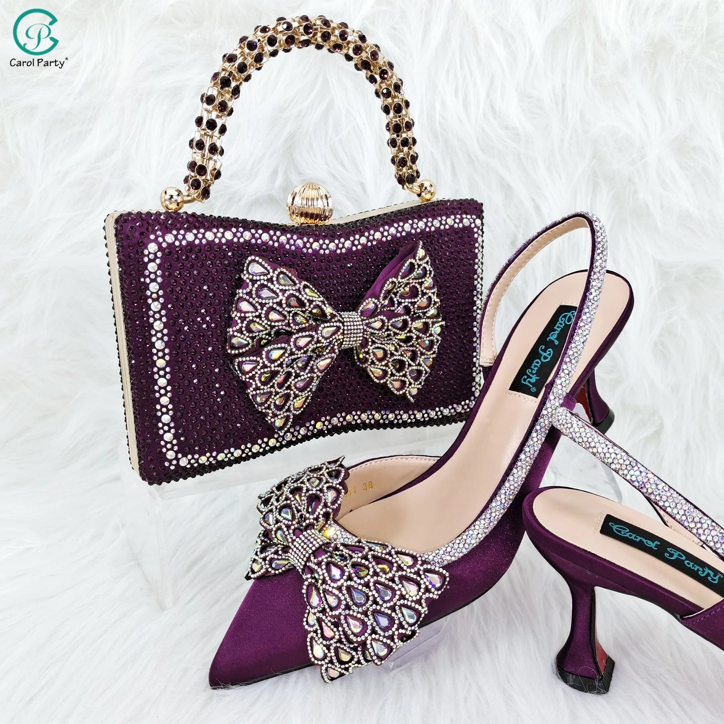 Butterfly-Knot Princess Style Bag & Heels