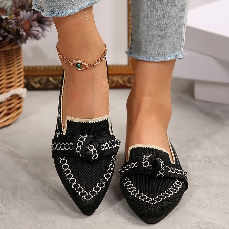 New Flat Knitted Mesh Breathable Loafers